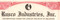 Rusco Industries Inc. stock certificate 1970's vignette