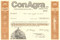 ConAgra Inc stock certificate 1980's  - gold
