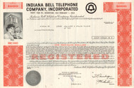 Indiana Bell Telephone Company bond certificate 1970's - red $1000