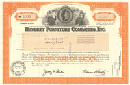 Haverty Furniture Company  stock certificate 1999 