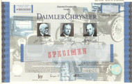 Daimler Chrysler AG stock certificate specimen  (Benz, Dodge, Chrysler cars)