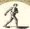 Simon & Schuster stock certificate vignette of man sowing grain
