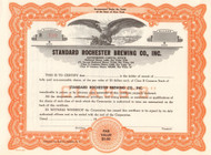 Standard Rochester Brewing Company stock certificate circa 1956