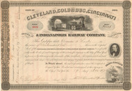 Cleveland, Columbus, Cincinnati and Indianapolis Railway Company stock certificate 1873