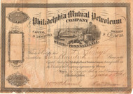 Philadelphia Mutual Petroleum Company stock certificate 1866