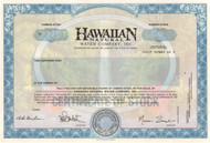 Hawaiian Natural Water Company stock certificate specimen