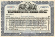 Connecticut Railway and Lighting Company stock certificate circa 1911