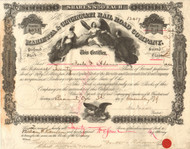 Marietta & Cincinnati Rail Road Company stock certificate 1879