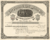 Plymouth Rock Mining Co. stock certificate 1880's (New Mexico)