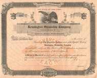 Kensington Steamship Company stock certificate circa 1907 (New York)