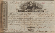 Bank of Binghamton stock certificate 1861 (Doubleday family)