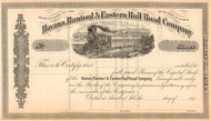 Havana, Rantoul & Eastern Rail Road Company stock certificate c1873 (Illinois)