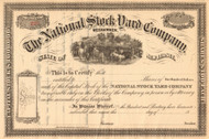 National Stock Yard Company stock certificate 1870's (New Jersey)