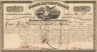 State of New York Payment of Bounties to Volunteers bond certificate 1865 