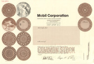 Mobil Corporation stock certificate specimen (pre ExxonMobil) 1998