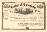 Chicago Gold Company stock certificate 1860's (Illinois) 