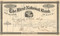 First National Bank stock certificate 1882 (Bath Maine)