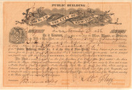 City of New York Public Building Stock Certificate 1856 (signed Wood and Flagg) 
