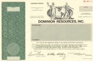 Dominion Resources Inc. stock certificate 1983 specimen (Virginia)