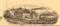 Hudson Car Company stock certificate circa 1868 (New Jersey) - bottom mini vignette of steam train