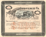 Catlettsburg Improvement Company stock certificate 1890's (Kentucky) 