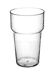 Textured Clear Plastic Beer Tasting Glass with 4oz. Pour Line.