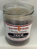 White Timber Odor Eliminator Candle-Off Color