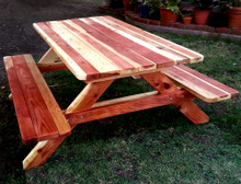 Picnic Table How-to Book; Paper Pattern Plan to DIY and Easily Build 7' Family Sized with Attached Bench Seats