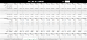 Personal budgeting excel spreadsheets - Black