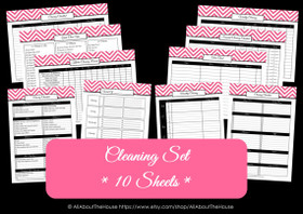 PURPLE - Cleaning Set - Instant Download