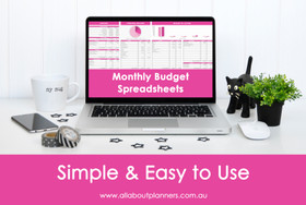 Monthly budget Spreadsheets (Pink)