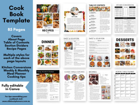 Canva Recipe Book Template (fully editable and customisable)