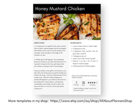 Canva Recipe Sheet Template (fully editable and customisable)