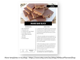 Recipe Sheet Template (fully editable and customisable in Canva)