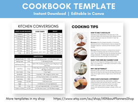 Kitchen Conversions Chart (fully editable and customisable in Canva)