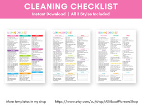 Master Cleaning Tasks Printable Checklist
