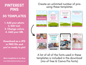 Pinterest Pin Canva Template for Bloggers and Content Creators