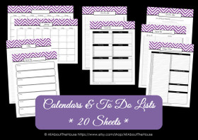 PINK - Calendars and To Do Lists - Instant Download