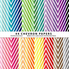 Chevron Digital Paper Pack 12" x 12" (44 colors) INSTANT DOWNLOAD 