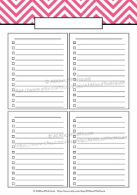 Anything Mini Checklists - EDITABLE - Pink 3 - INSTANT DOWNLOAD
