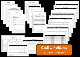 PINK - Craft, Hobby & DIY - Simple Planner Series - Instant Download