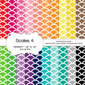 Scales 4 Digital Paper Pack 12" x 12" (20 colors) - INSTANT DOWNLOAD 