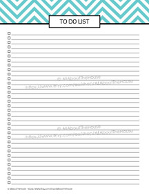 To Do Checklist - Chevron Planner Add On - EDITABLE - Instant Download