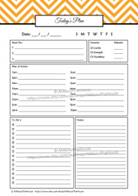 EDITABLE Daily Planner - Product #378 - o1 - INSTANT DOWNLOAD