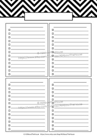 Anything Mini Checklists - EDITABLE - Black - INSTANT DOWNLOAD