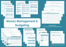 BLUE - Money Management Printables - INSTANT DOWNLOAD