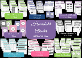 DARK BLUE Household Binder - Instant Download