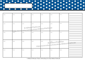 EDITABLE Perpetual Calendar - Style 2 - Dots - blue4 - INSTANT DOWNLOAD