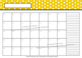 EDITABLE Perpetual Calendar - Style 2 - Dots - gold - INSTANT DOWNLOAD
