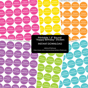 FREE printable happy birthday gift stickers 